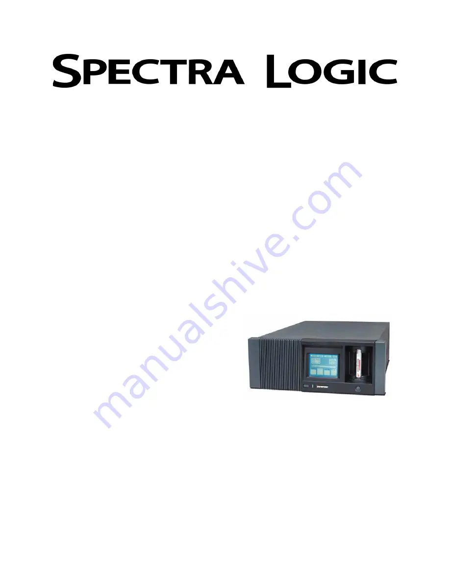 Spectra Logic Spectra 10K Скачать руководство пользователя страница 1