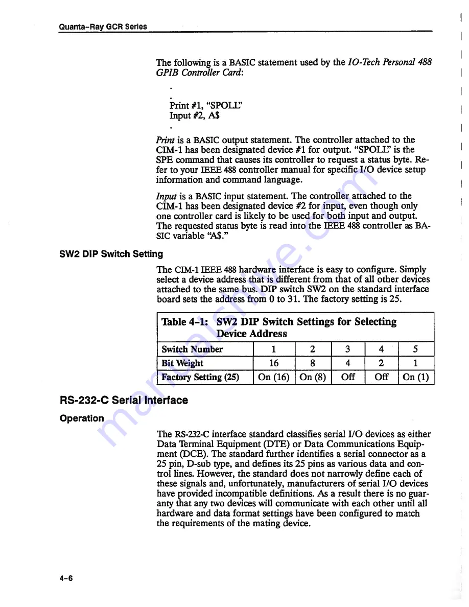 Spectra-Physics Quanta-Ray GCR-12 Instruction Manual Download Page 48