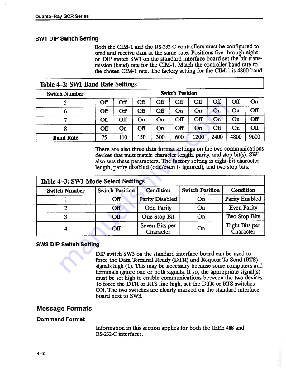 Spectra-Physics Quanta-Ray GCR-12 Instruction Manual Download Page 50