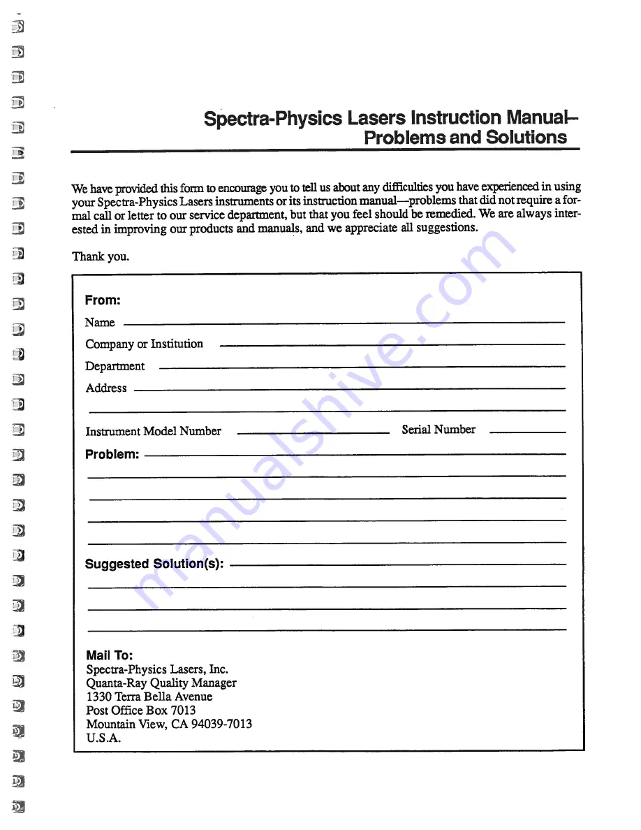 Spectra-Physics Quanta-Ray GCR-12 Instruction Manual Download Page 88