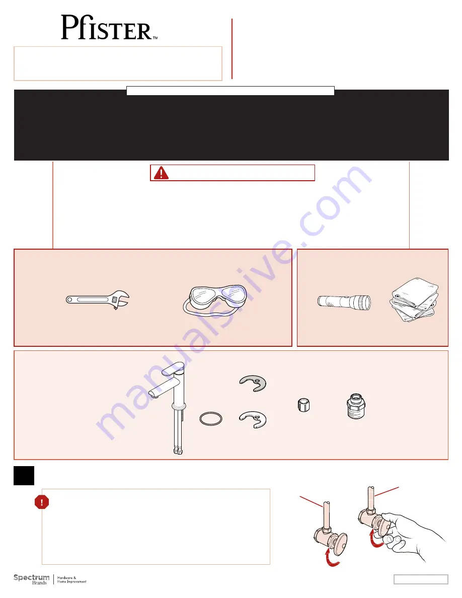 Spectrum Brands Pfister 042-PFL Quick Installation Manual Download Page 1