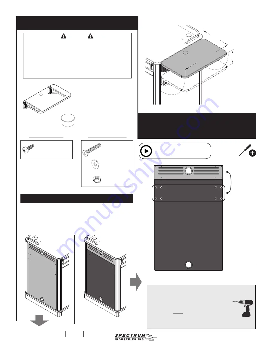 Spectrum Industries Flip-up Shelf for Link Lectern 55540 Скачать руководство пользователя страница 1