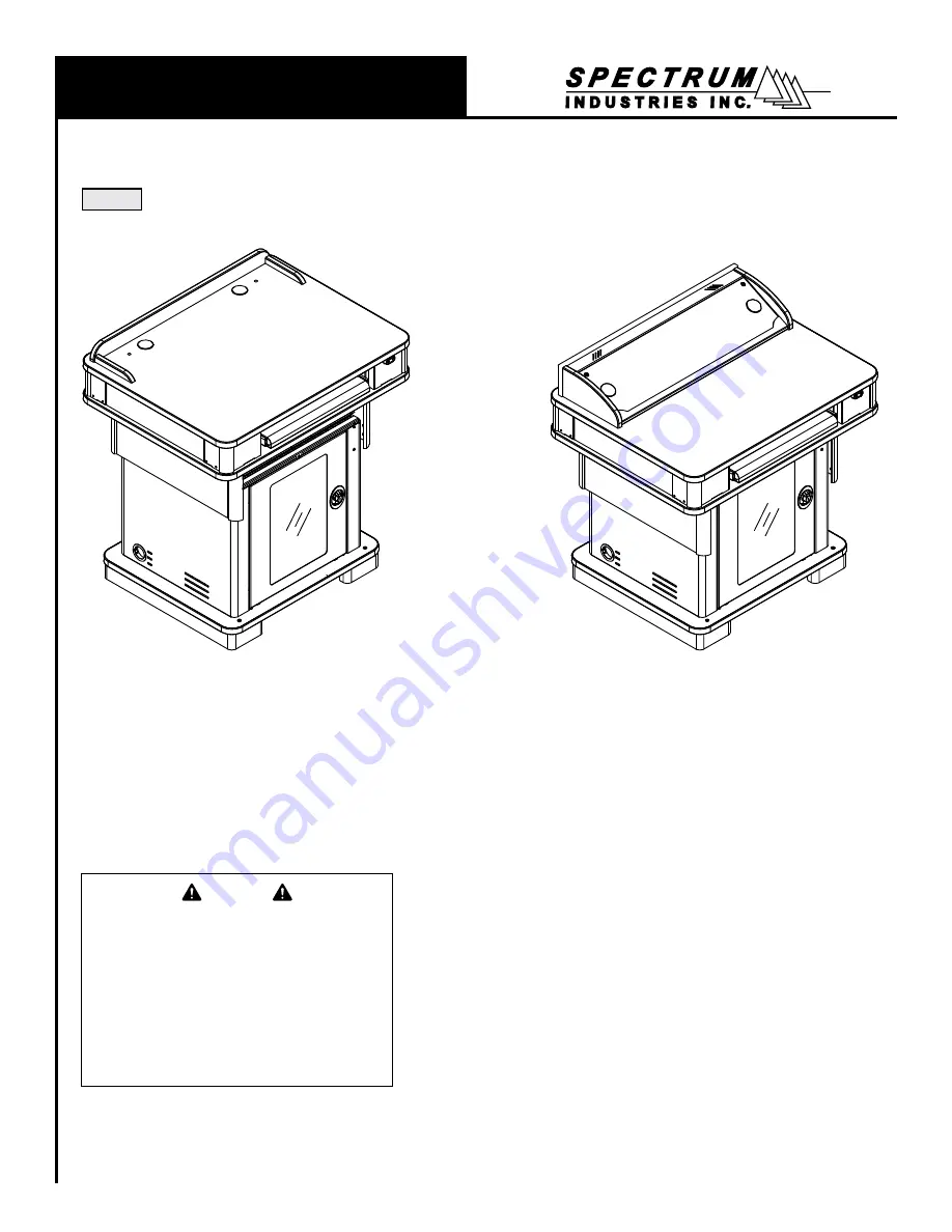 Spectrum Industries Honors Lectern 55178 Owner'S Manual Download Page 1