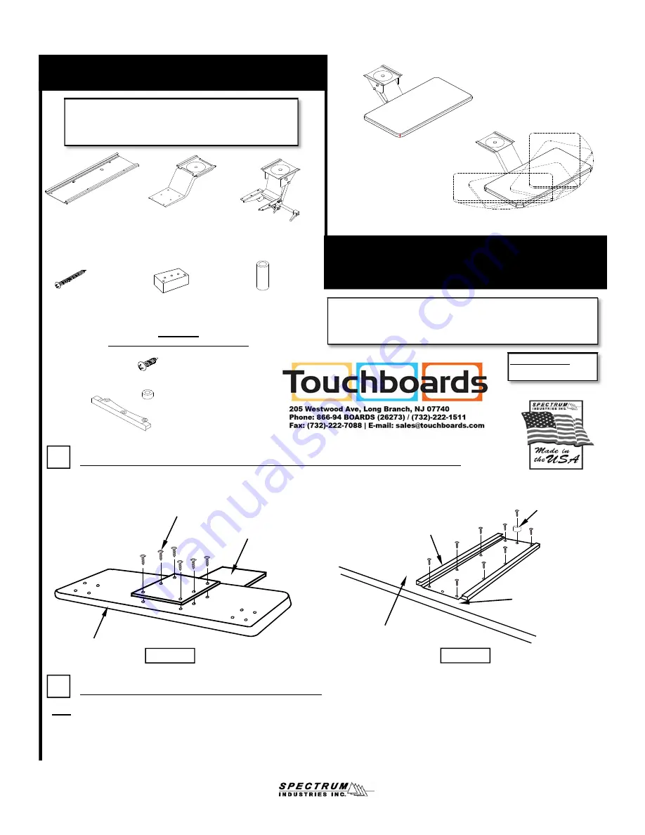 Spectrum Industries Touchboards 95501 Assembly Instructions Download Page 1