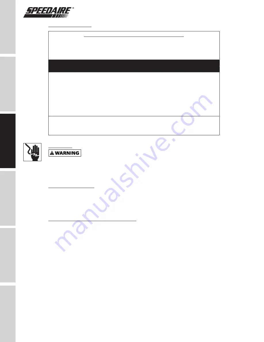 Speedaire 40HU29 Instructions Manual Download Page 12