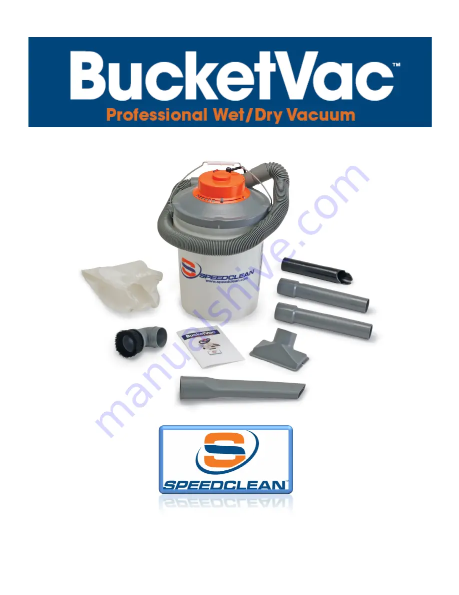 SpeedClean BucketVac Скачать руководство пользователя страница 1