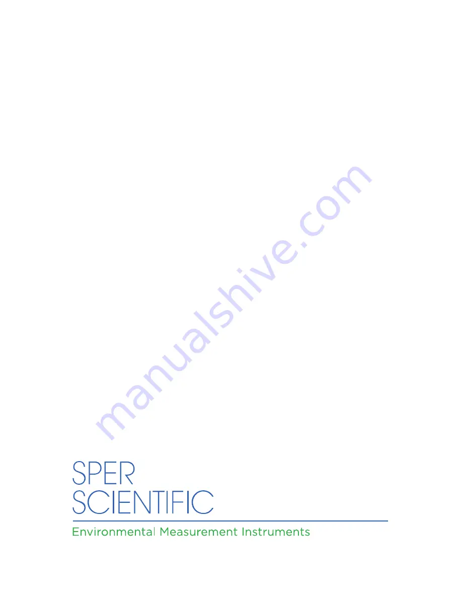 Sper scientific 800024 Instruction Manual Download Page 1