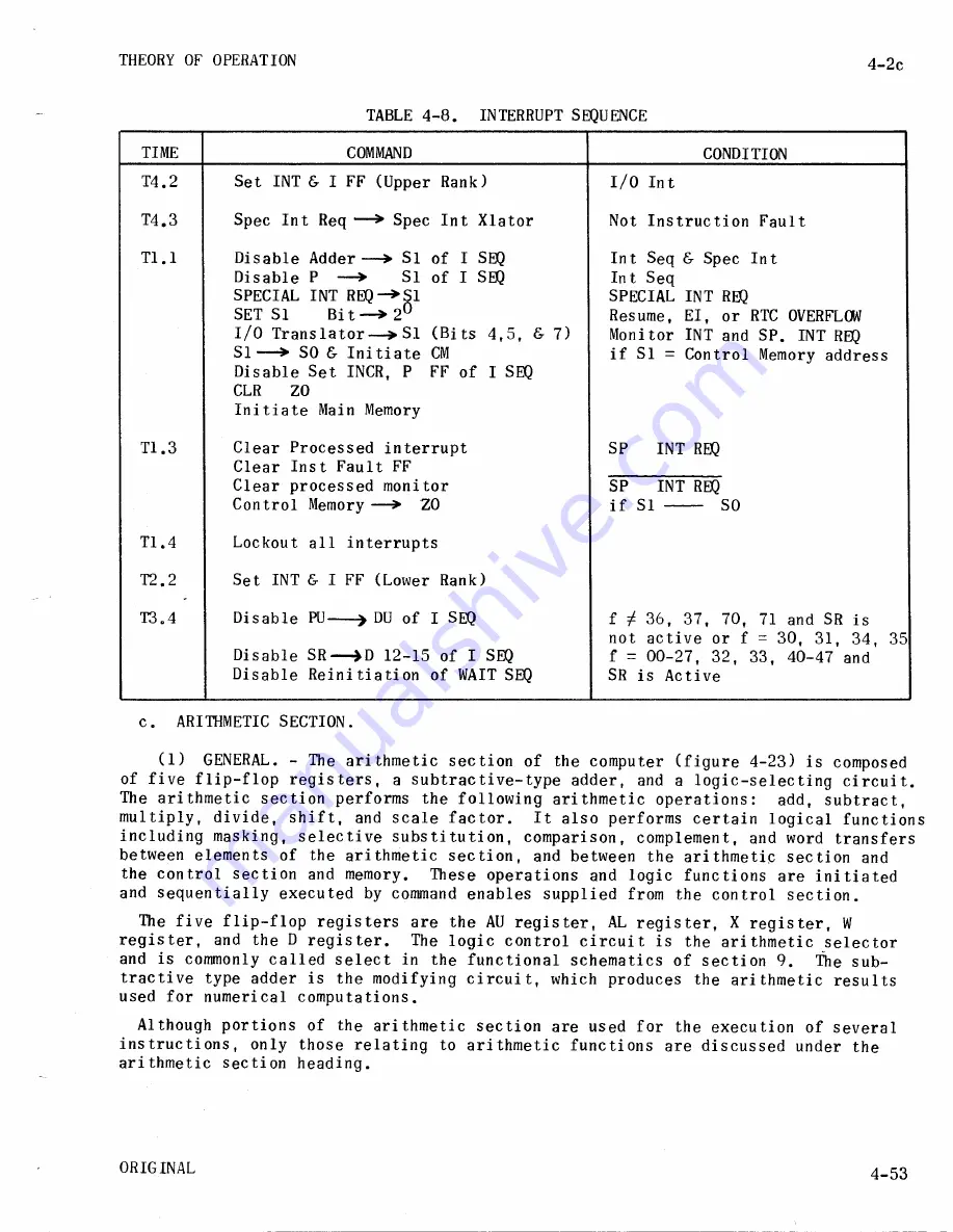 Sperry Rand UNIVAC 1219B Technical Manual Download Page 200