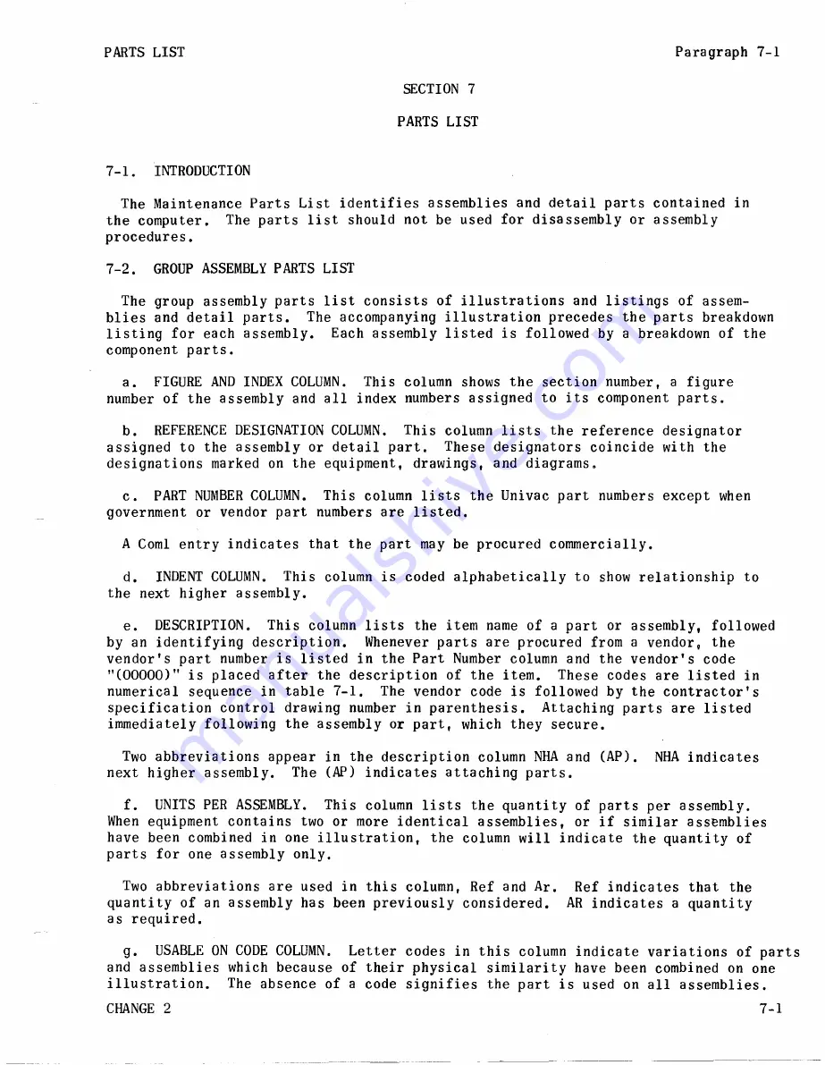 Sperry Rand UNIVAC 1219B Technical Manual Download Page 328