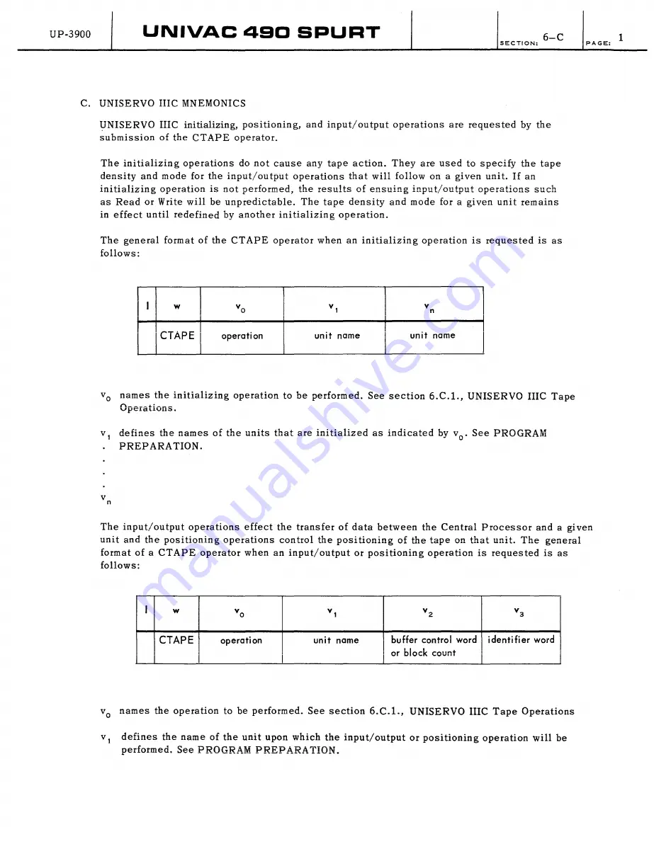 Sperry Rand UNIVAC 490 SPURT General Reference Manual Download Page 115