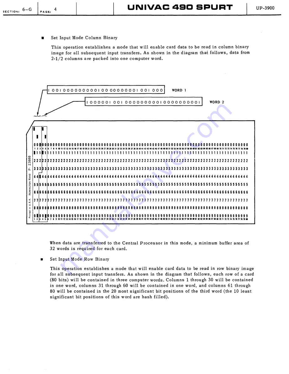 Sperry Rand UNIVAC 490 SPURT General Reference Manual Download Page 136