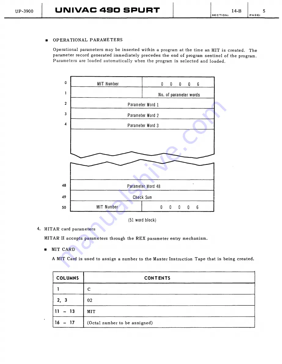 Sperry Rand UNIVAC 490 SPURT General Reference Manual Download Page 205