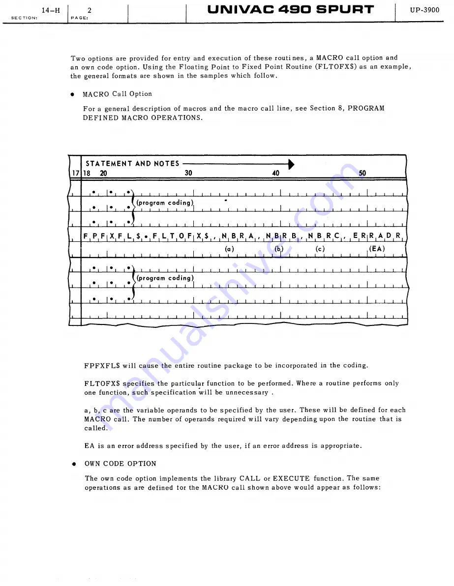 Sperry Rand UNIVAC 490 SPURT Скачать руководство пользователя страница 236