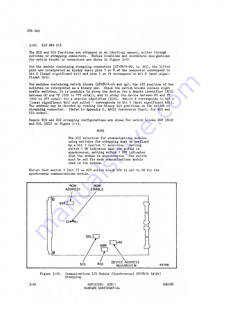 Sperry Rand Univac Universal Terminal System 400 Скачать руководство пользователя страница 59