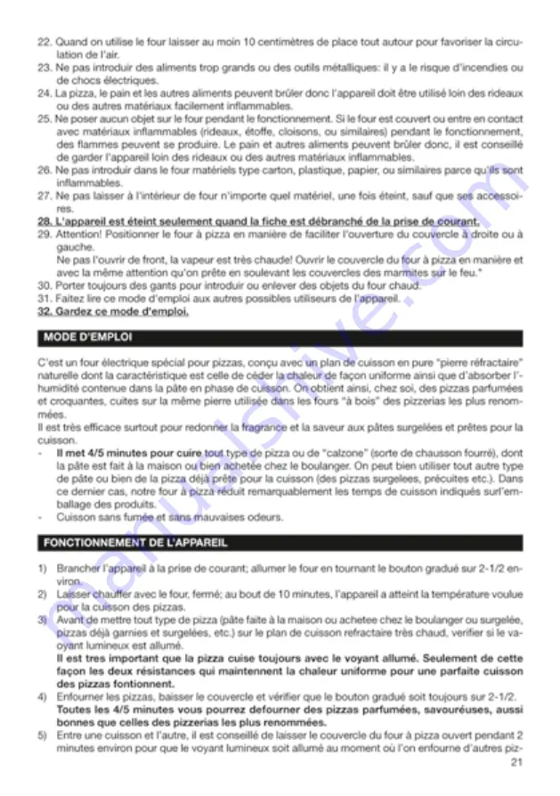 Spice Diavola SPP011 Instruction Manual Download Page 21