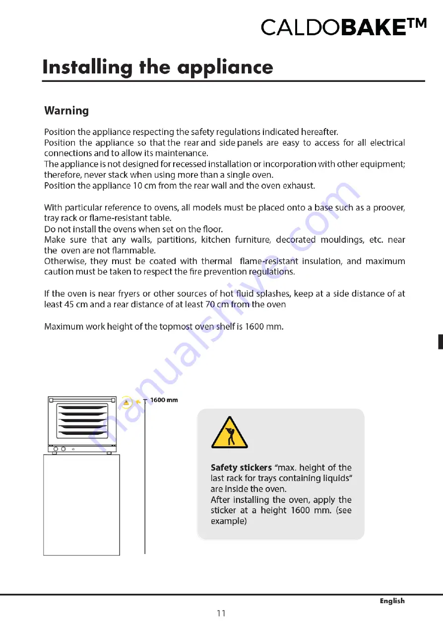 spidocook CALDOBAKE L4 Instruction Manual Download Page 11