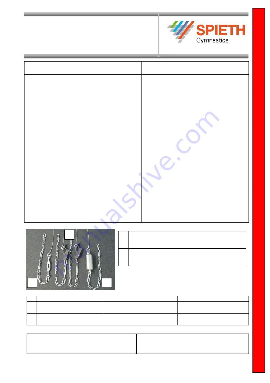 SPIETH Gymnastics 051-008 Assembly And User'S Manual Download Page 3