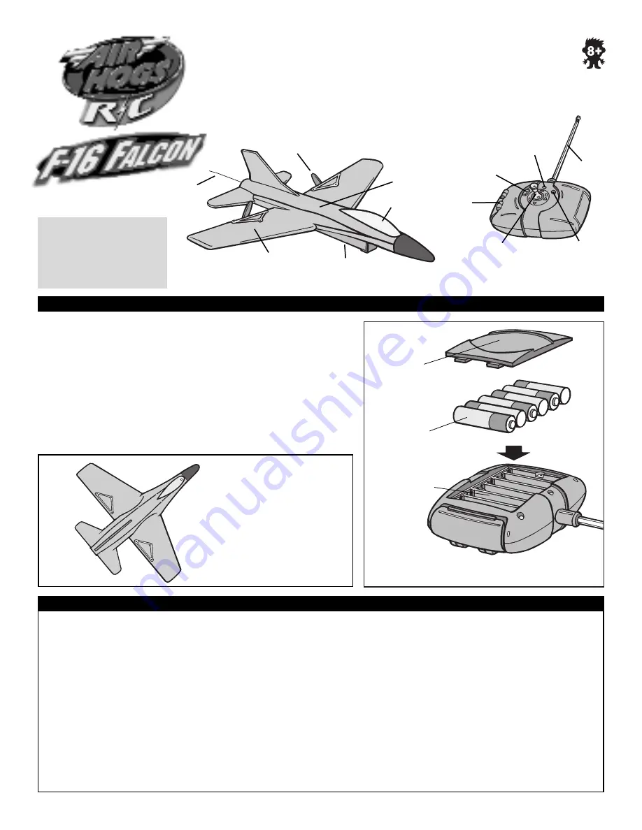 Spin Master Air Hogs RC F-16 Falcon Instructions Download Page 1