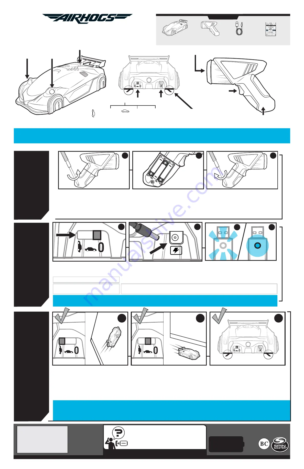 Spin Master AIRHOGS ZERO GRAVITY LASER Instruction Manual Download Page 1