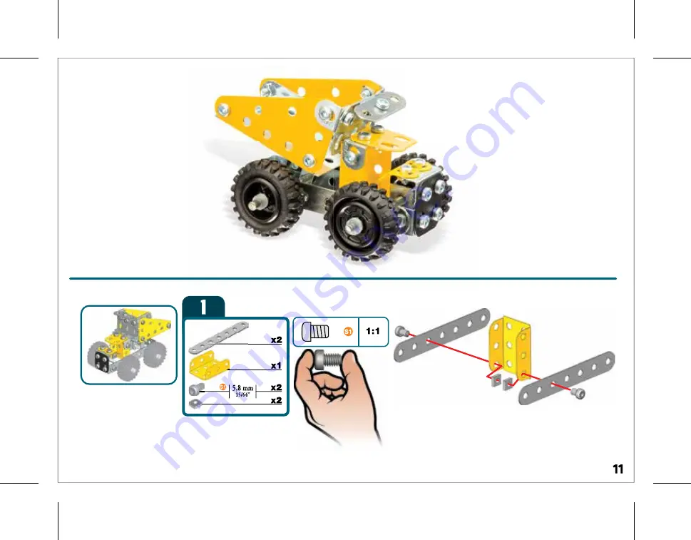 Spin Master MECCANO MULTIMODELS CONSTRUCTION LOADER Instructions Manual Download Page 11