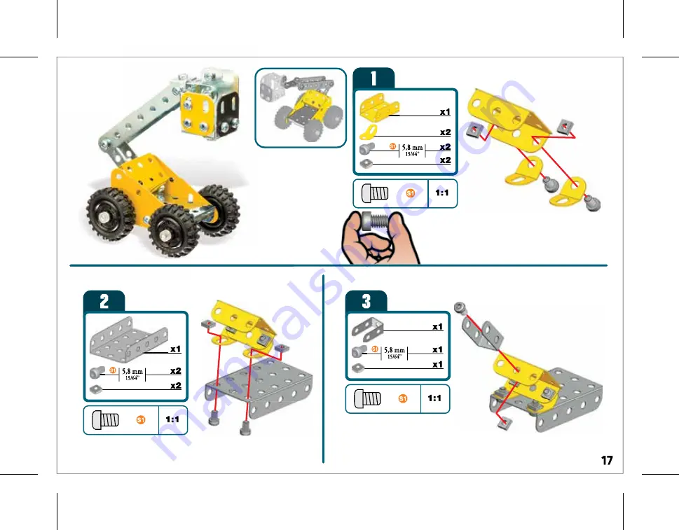 Spin Master MECCANO MULTIMODELS CONSTRUCTION LOADER Скачать руководство пользователя страница 17