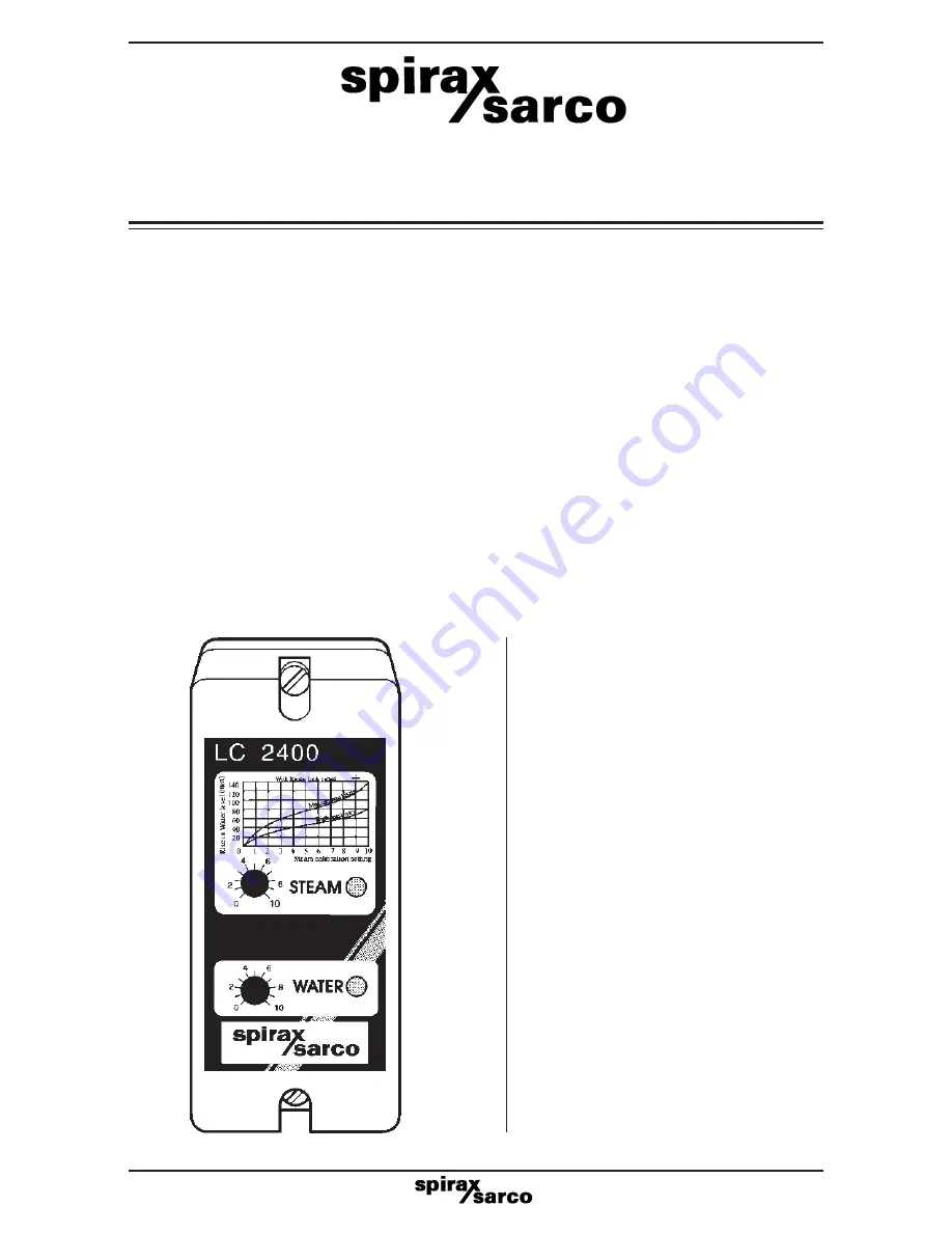 Spirax Sarco LC2400 Installation And Maintenance Instructions Manual Download Page 1