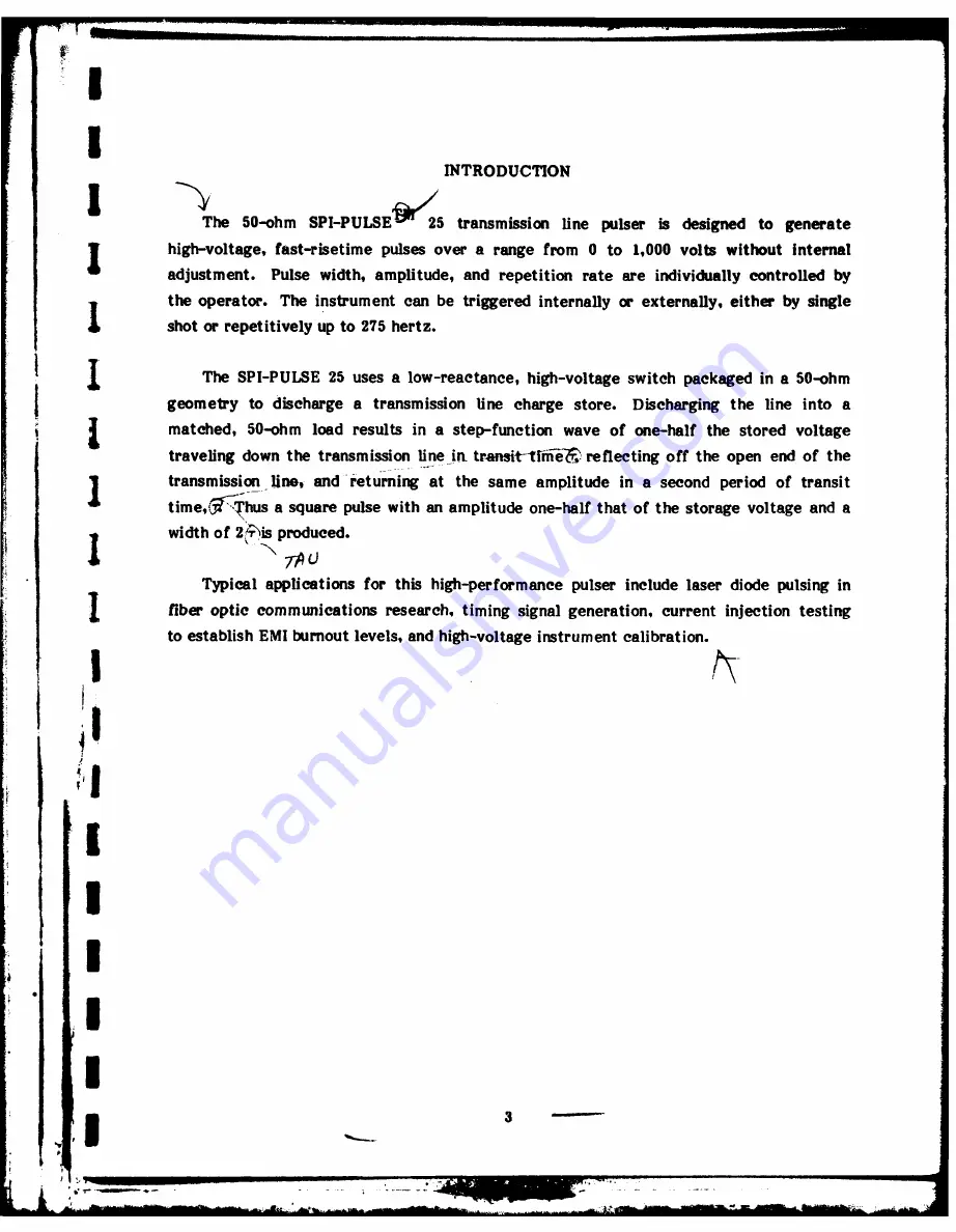 Spire SPI-PULSE 25 Operating Manual Download Page 6