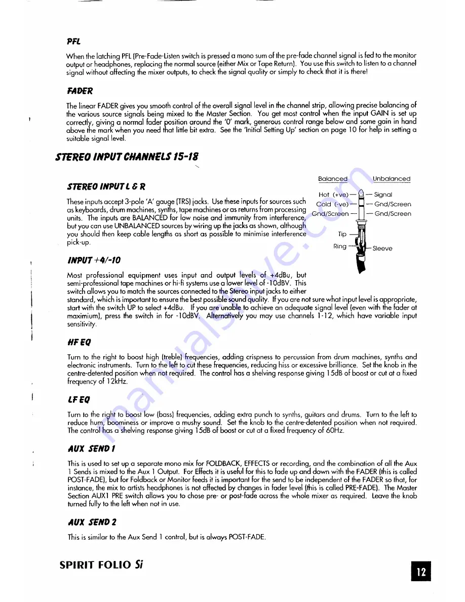 Spirit Folio Si Product Manual Download Page 9