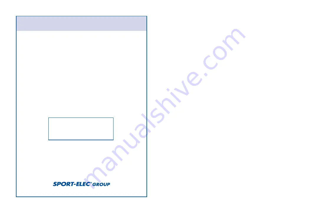 SPORT ELEC Abdos User Manual Download Page 60