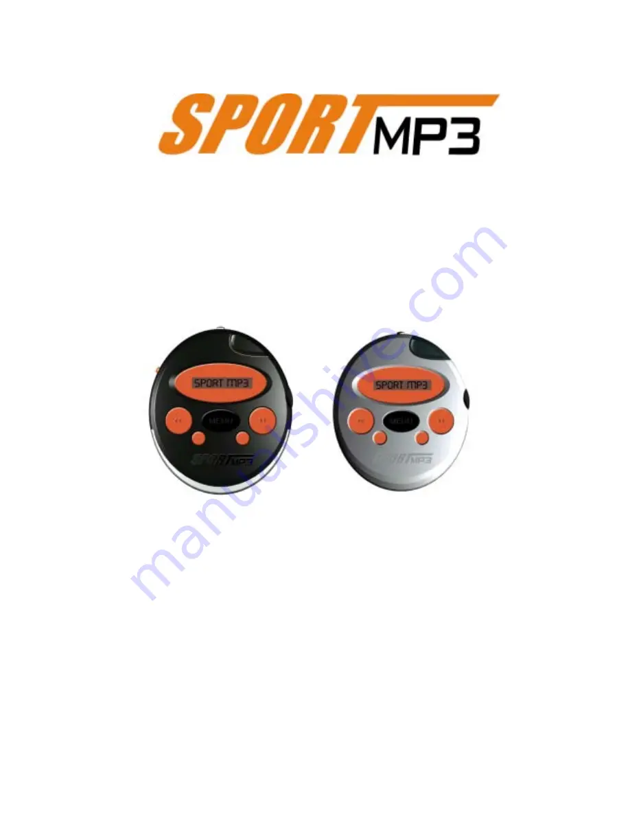 SPORT MP3 MP3 player Скачать руководство пользователя страница 1