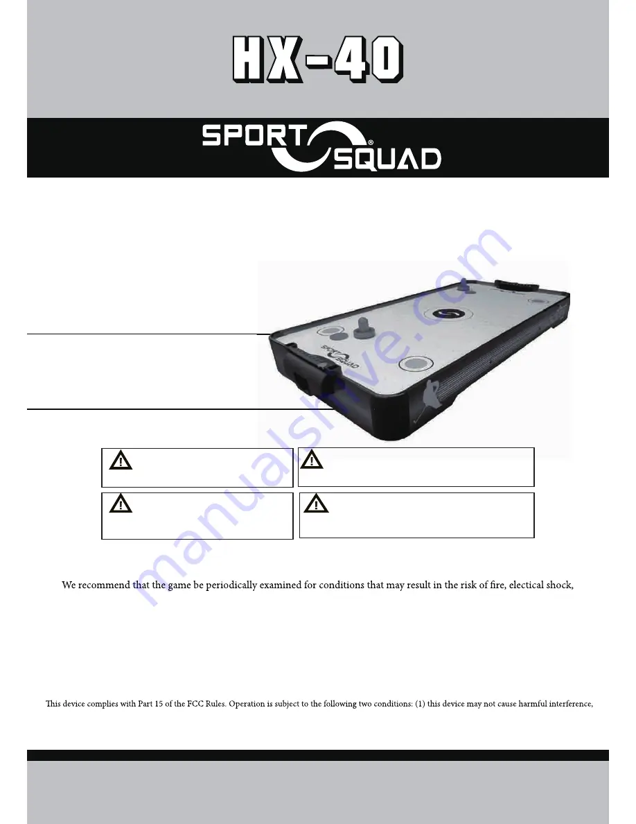 Sport Squad HX-40 Assembly Instructions Download Page 1