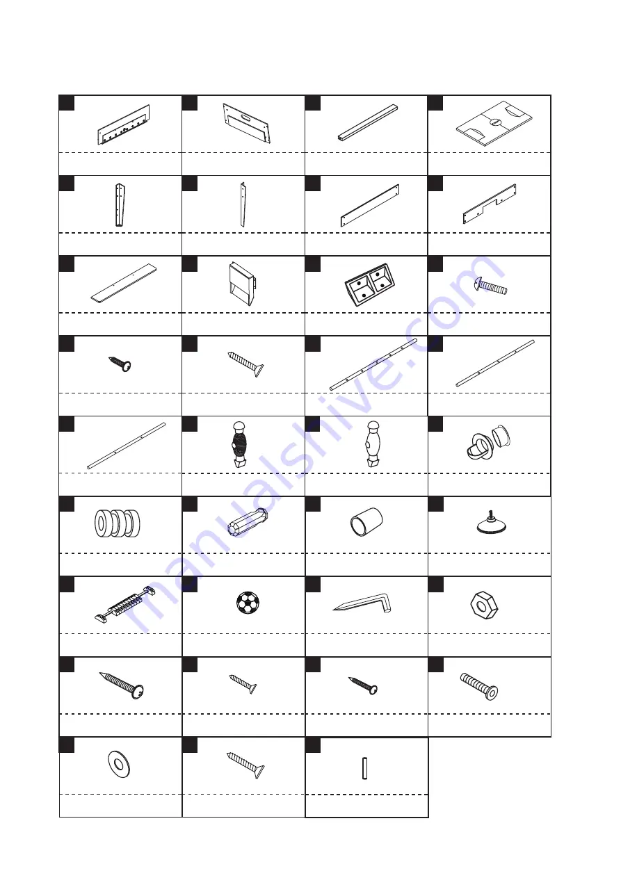 Sport Squad STRIKE FOOSBALL Caliber SXF1002 Assembly Instructions Manual Download Page 3