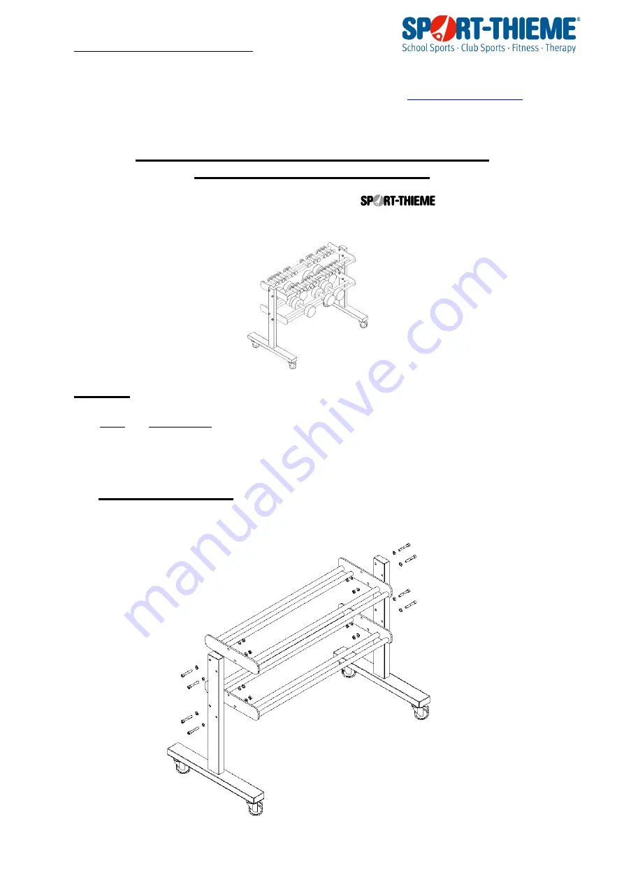 Sport-thieme 145 9278 Operating & Assembly Instructions Download Page 1