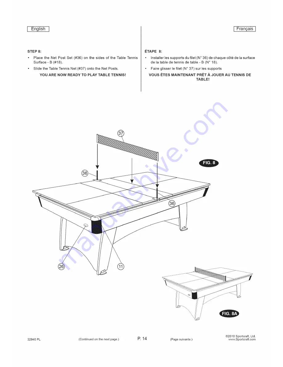 Sportcraft Auburn 32940 PL User Manual Download Page 15