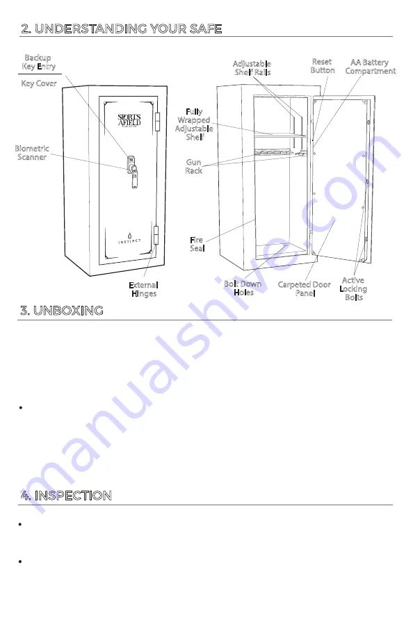 SPORTS AFIELD INSTINCT BIOMETRIC Series Instruction Manual Download Page 5