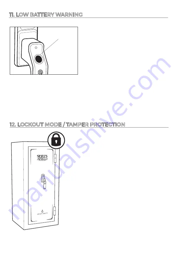 SPORTS AFIELD INSTINCT BIOMETRIC Series Instruction Manual Download Page 10