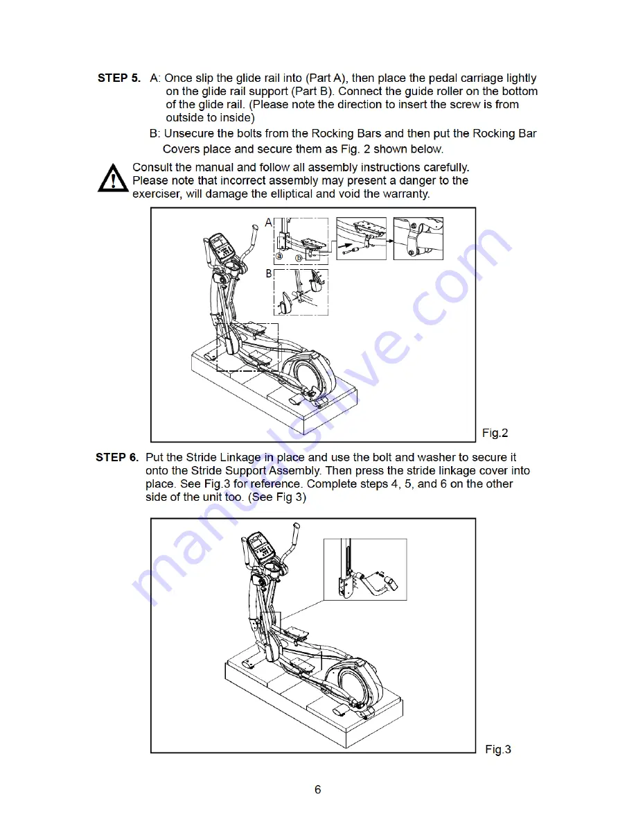 SportsArt Fitness E822 Owner'S Manual Download Page 8