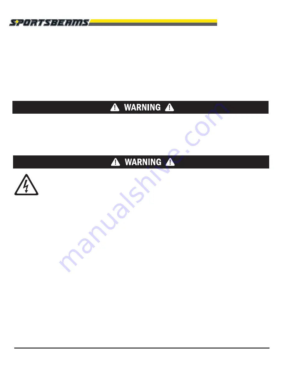 SPORTSBEAMS LED 800 User Manual Download Page 19