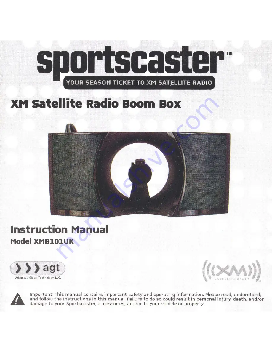 Sportscaster XMB101UK Скачать руководство пользователя страница 1