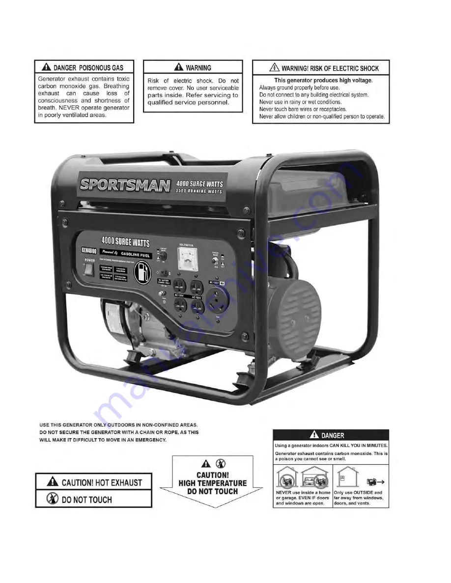 Sportsman GEN4000 Instruction Manual Download Page 8