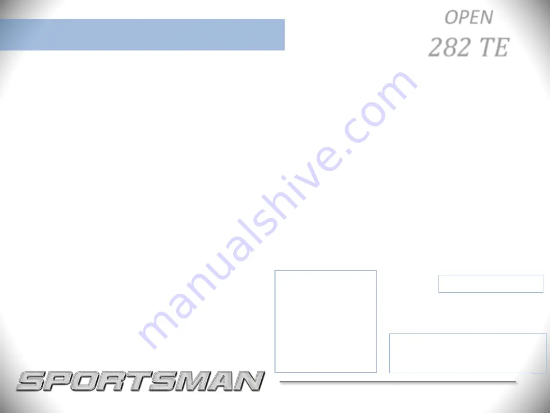 Sportsman OPEN 282 TE 2020 Owner'S Manual And Quick Reference Manual Download Page 9