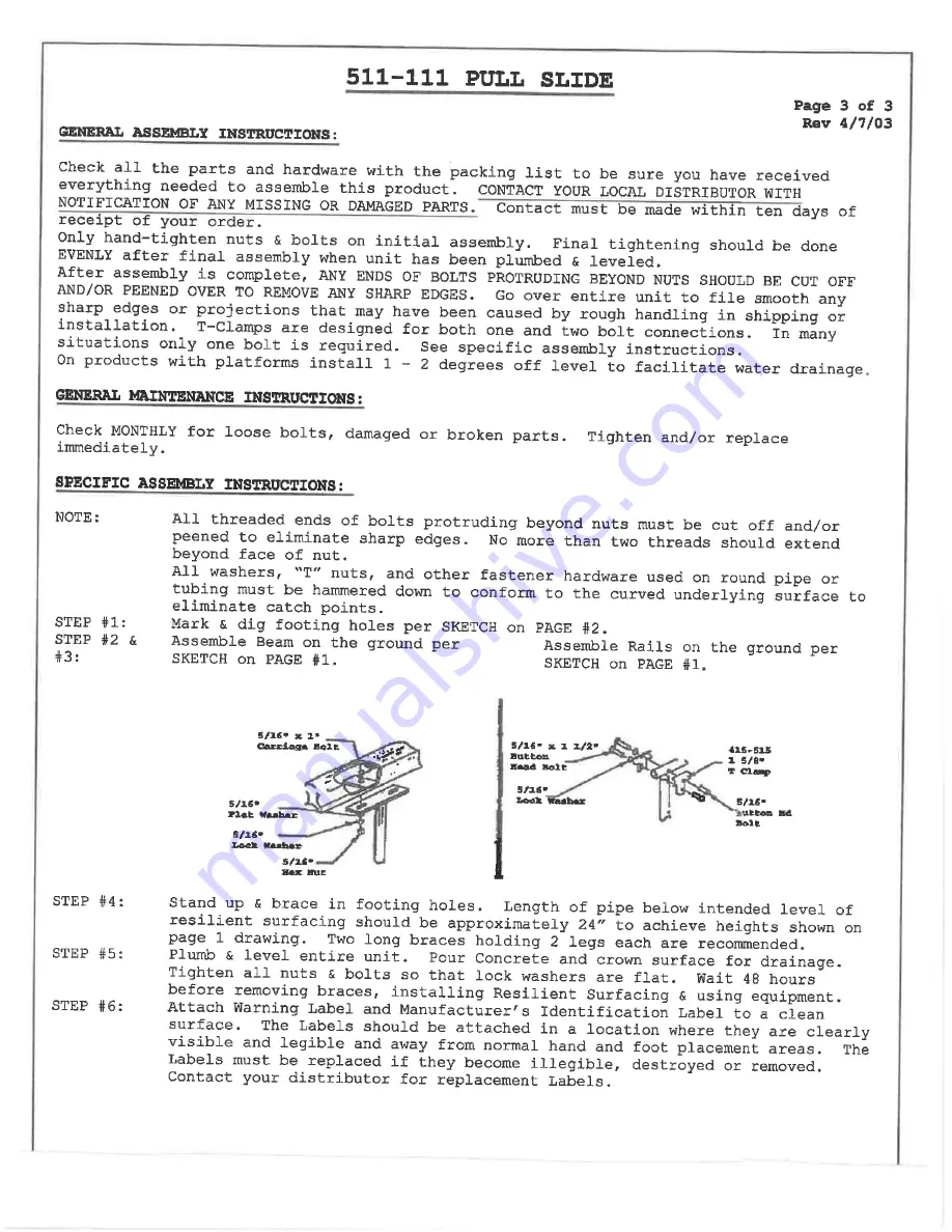 SportsPlay Equipment 511-108 Manual Download Page 34