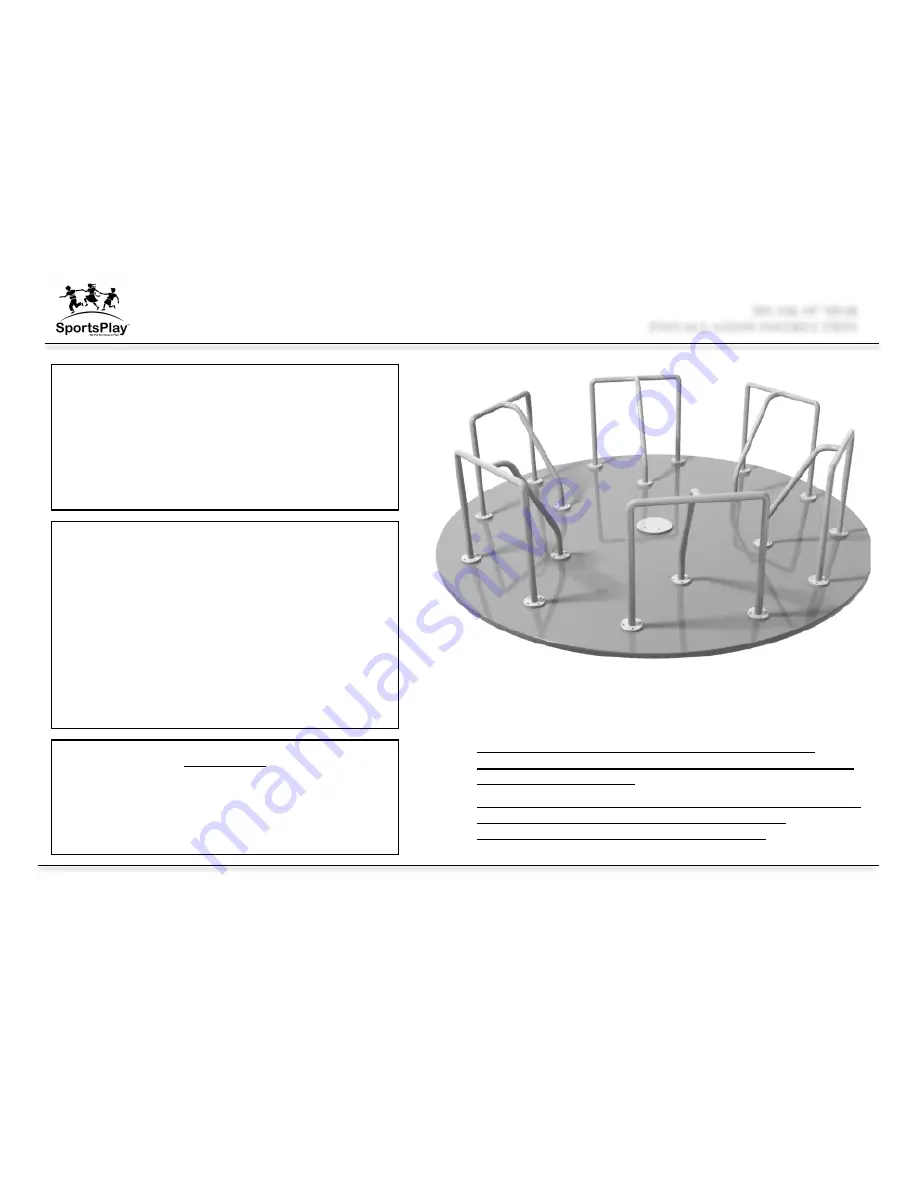 SportsPlay 301-146 10' MGR Installation Instructions Manual Download Page 1