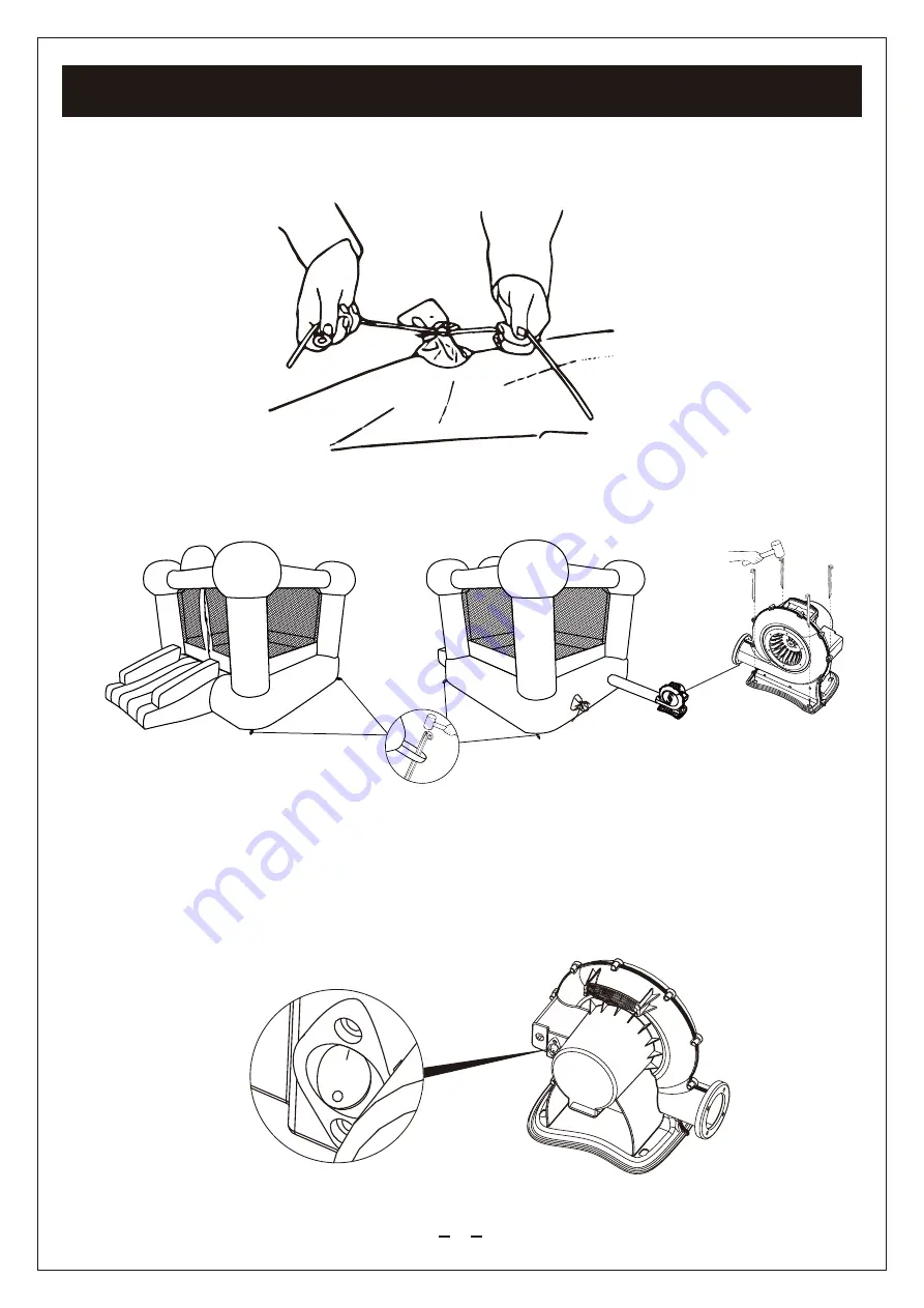 SPORTSPOWER BOUNCY CASTLE WITH SLIDE Assembly, Installation, Care, Maintenance, And Use Instructions Download Page 11