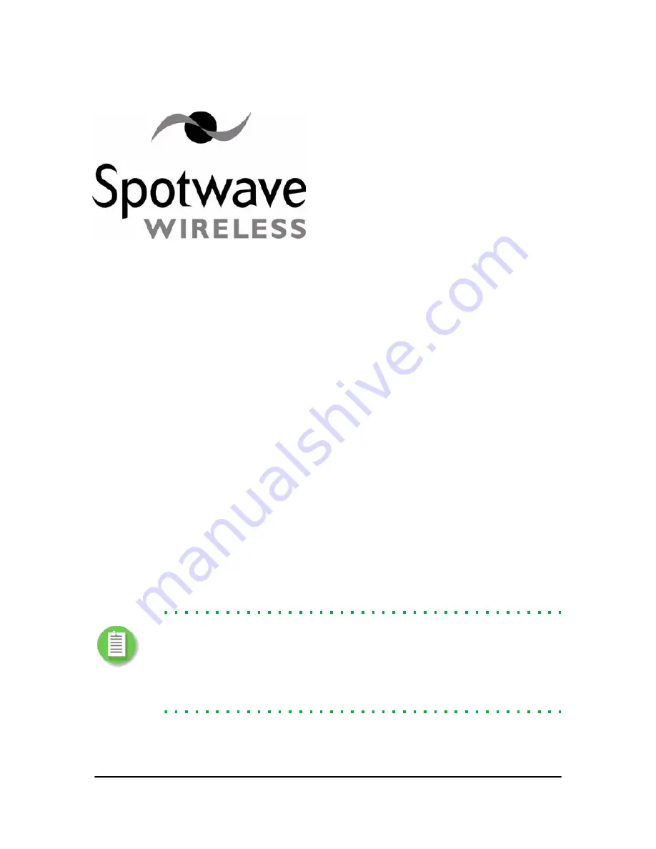 Spotwave Wireless SpotCell 100 Скачать руководство пользователя страница 9