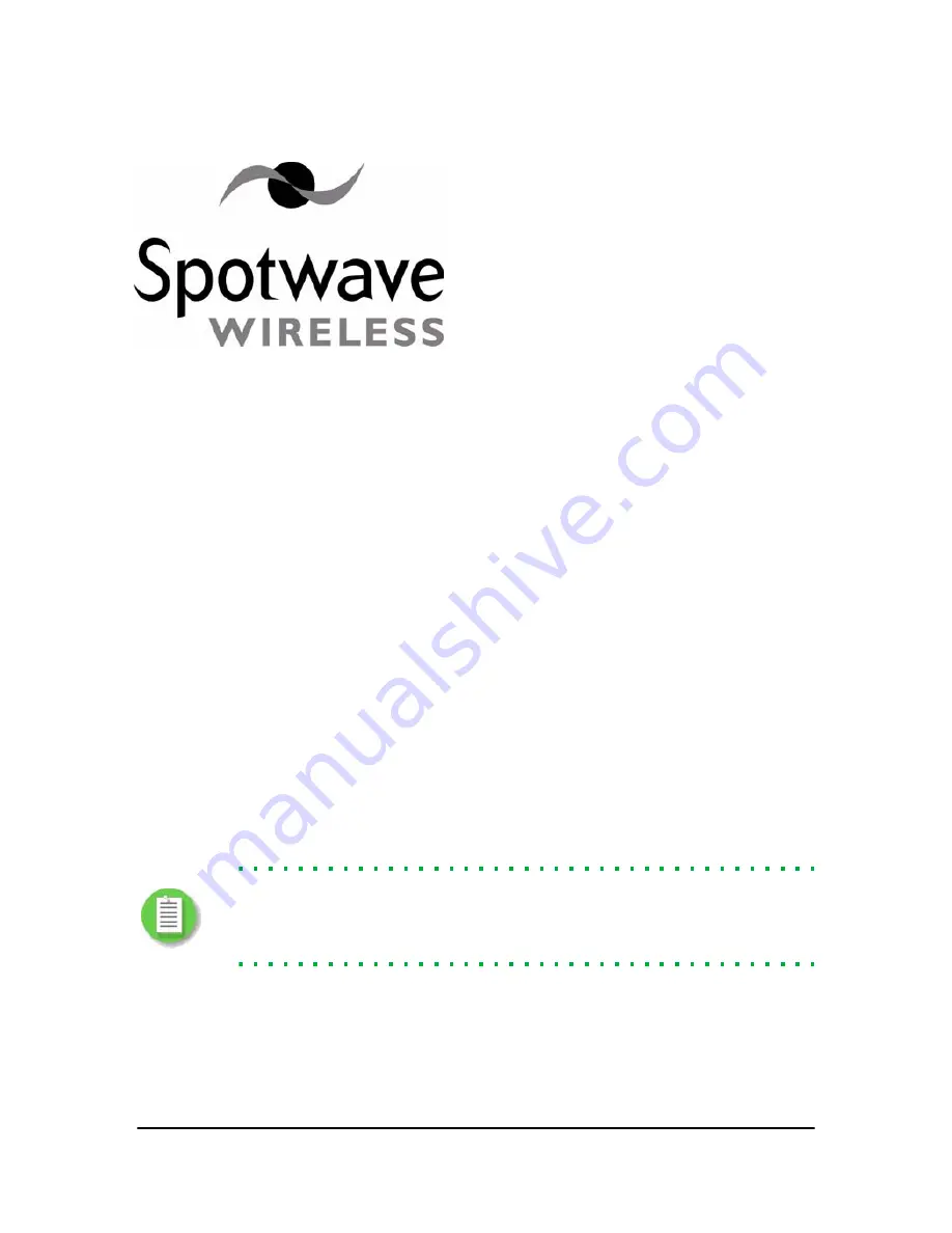 Spotwave Wireless SpotCell 100 User Manual Download Page 13