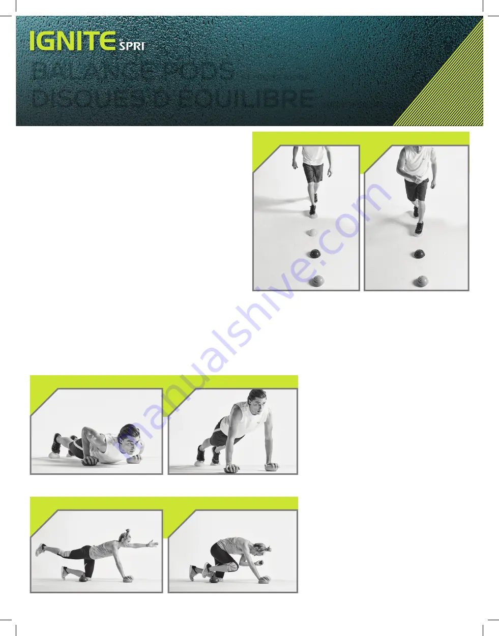 SPRI IGNITE BALANCE PODS Setup, Workout Tips And Care & Safety Manual Download Page 3