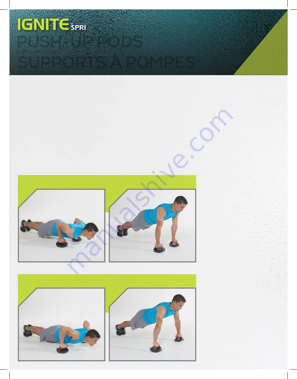 SPRI IGNITE PUSH-UP PODS Setup, Workout Tips And Care & Safety Manual Download Page 3