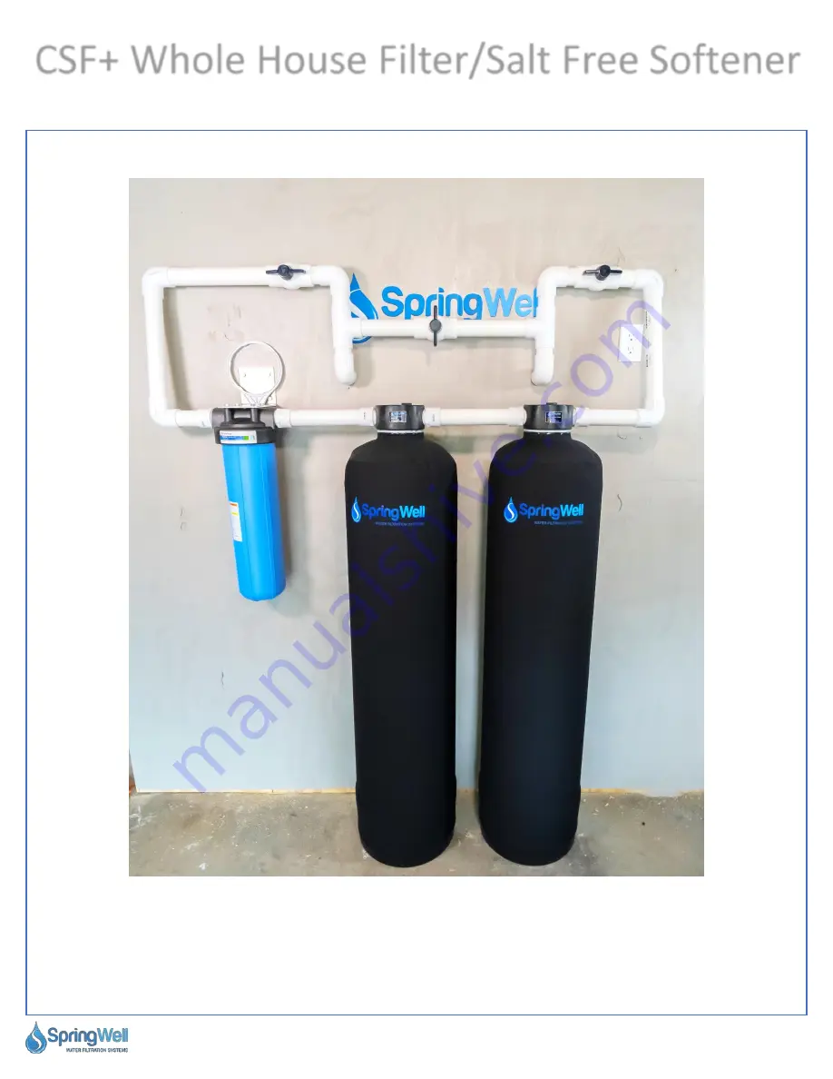 SpringWell CF+ Скачать руководство пользователя страница 1