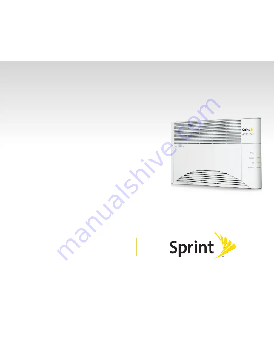 Sprint AIRAVE 2.5+ Troubleshooting Manual Download Page 1